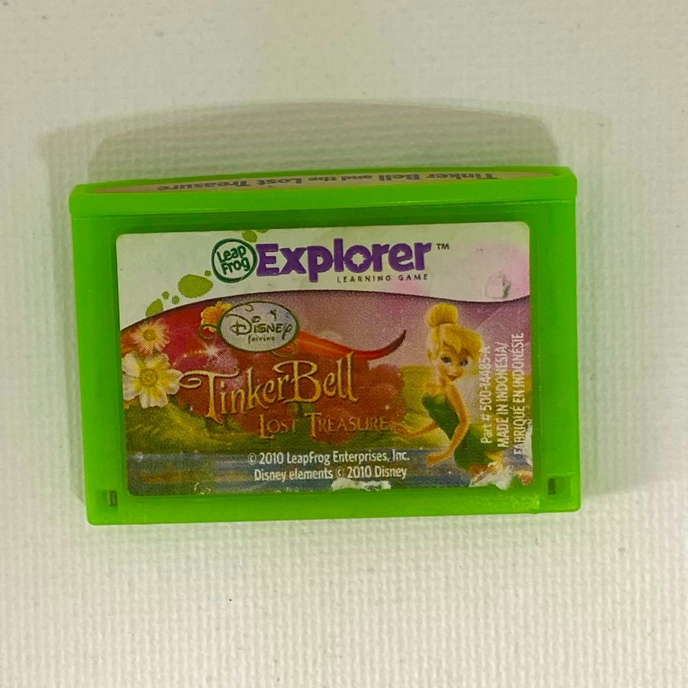 Leap Frog Explorer Lost Treasure Learning Game Pad Tinkerbell Disney Fairies L10